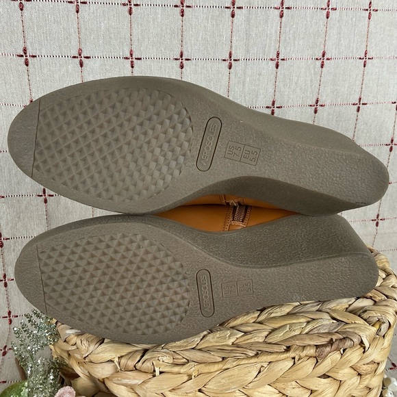 Aerosoles “Brandi” Wedge Bootie Sz 7.5 Brown Faux Leather Ankle Boots Comfy Boot - Picture 5 of 9